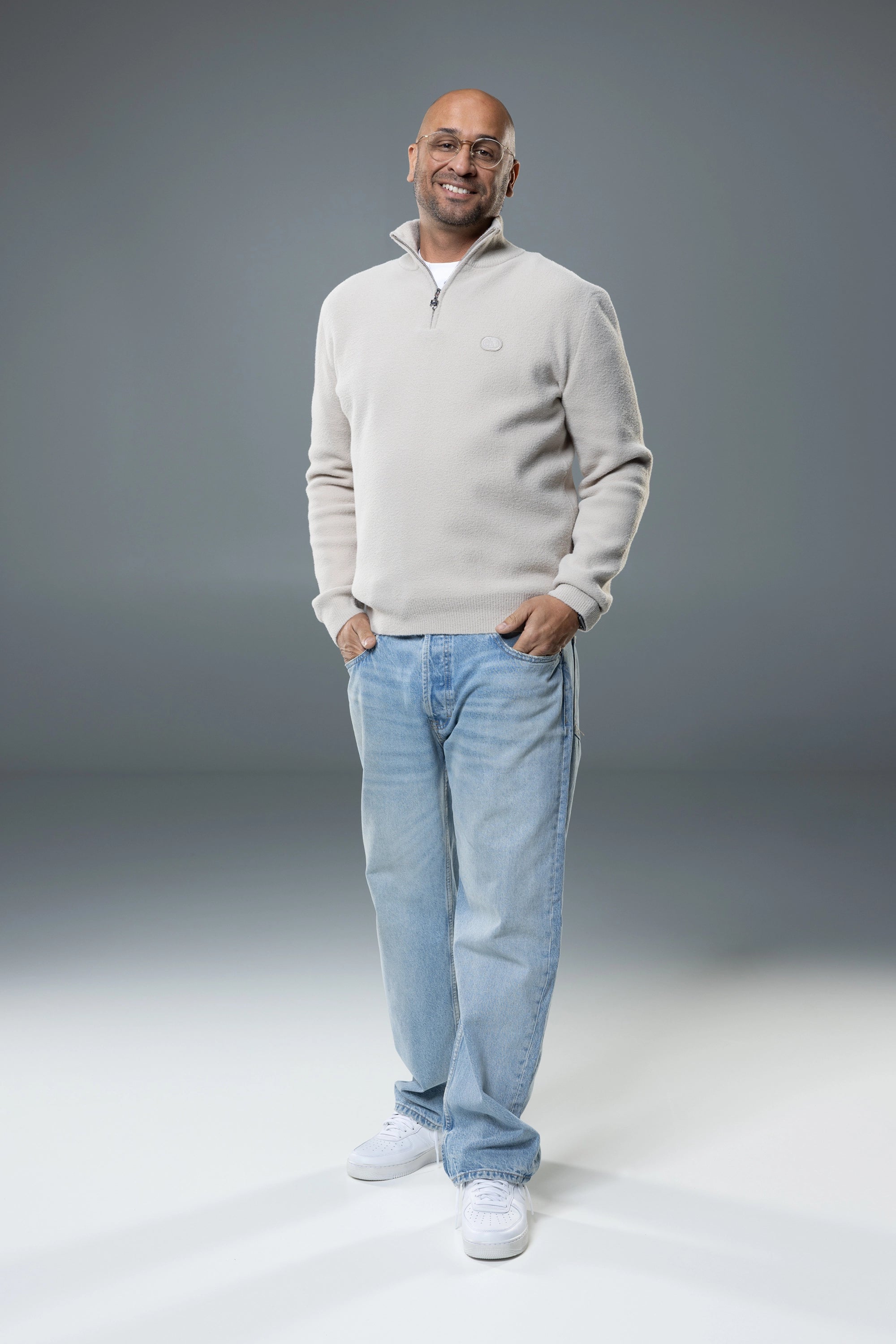 KNIT HALFZIP SWEATER