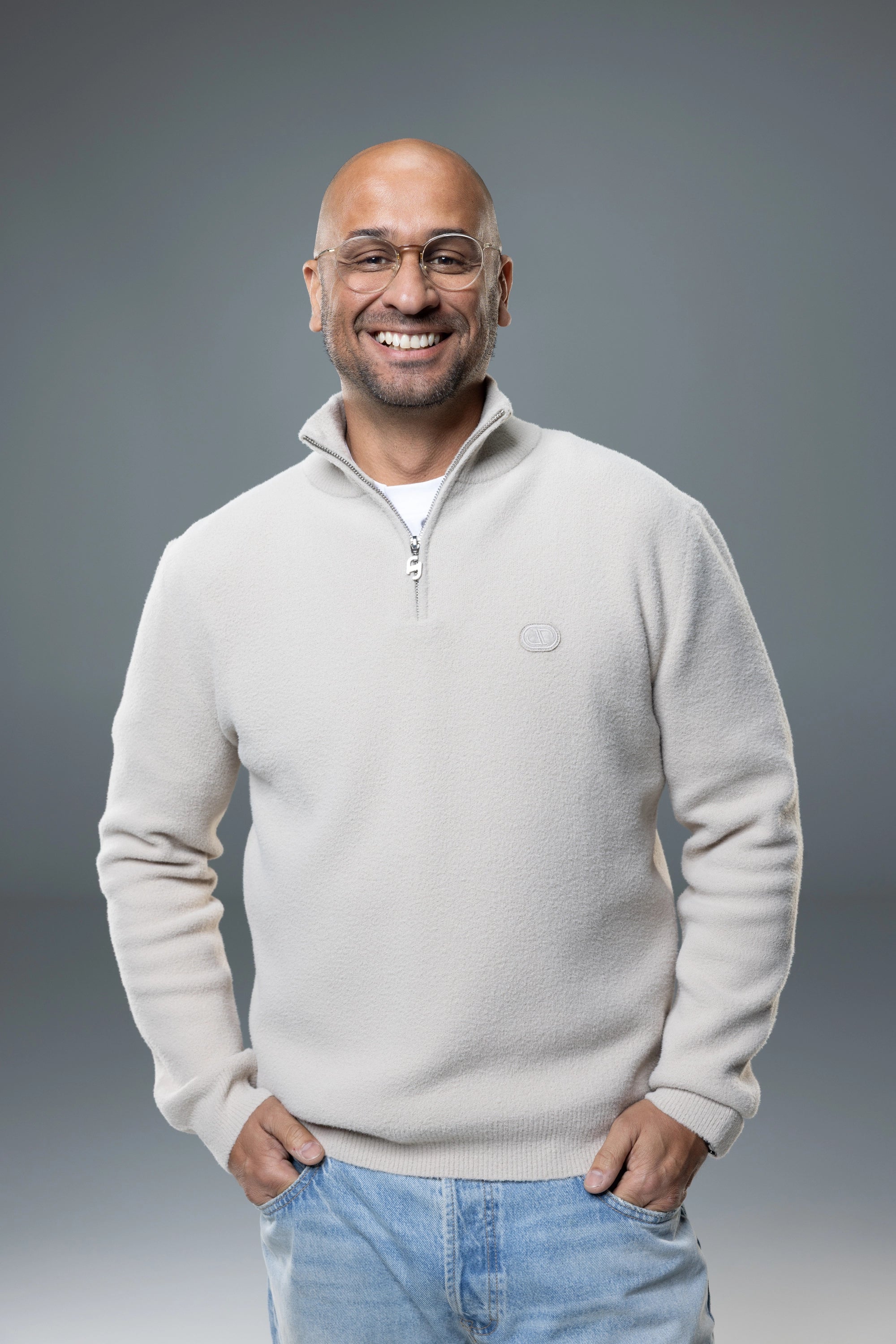 KNIT HALFZIP SWEATER