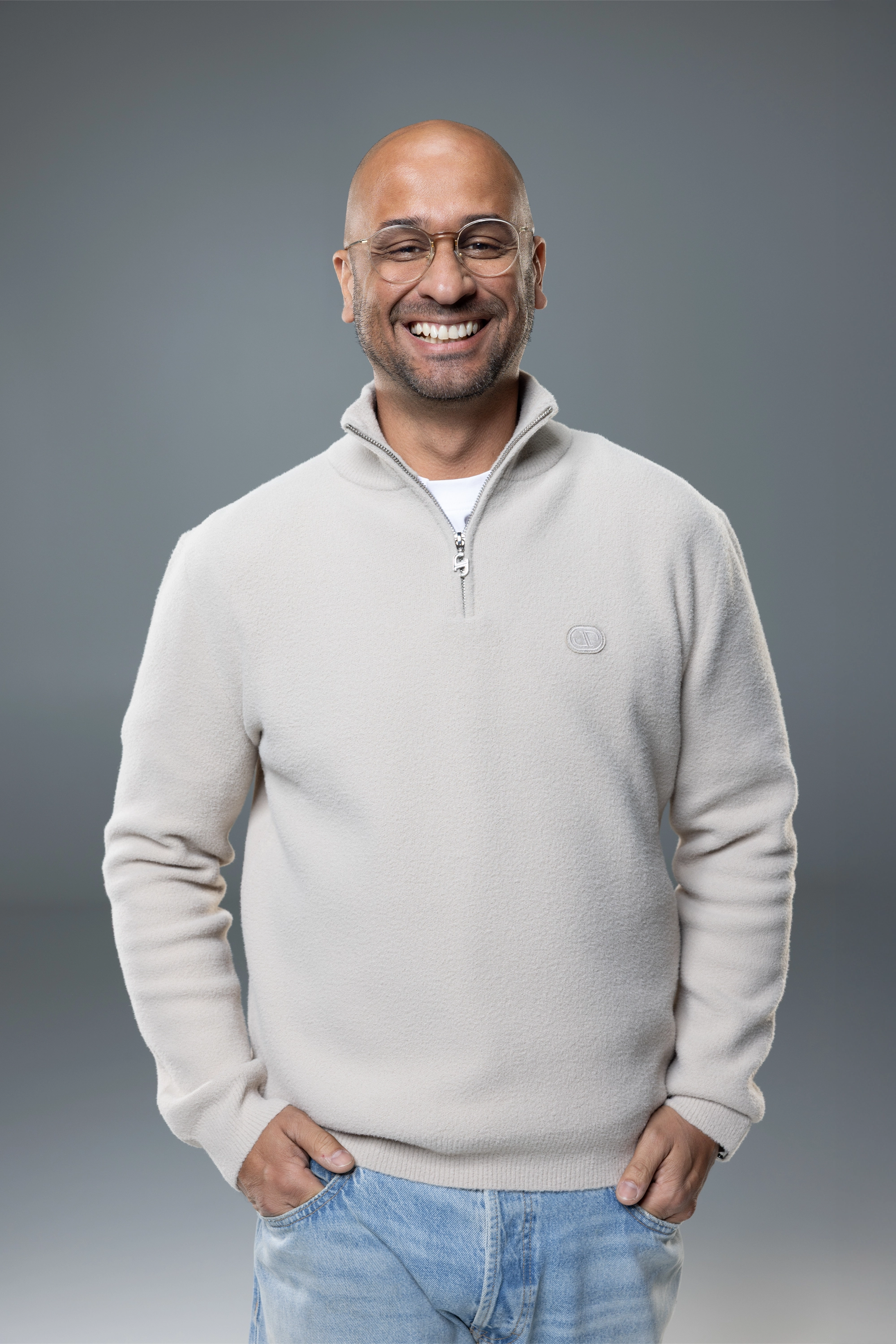KNIT HALFZIP SWEATER